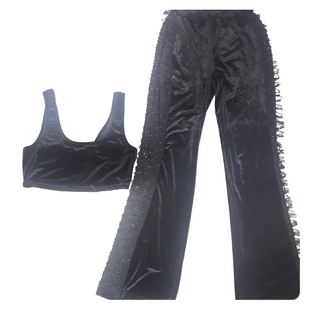 Chain to you Velvet pant Set